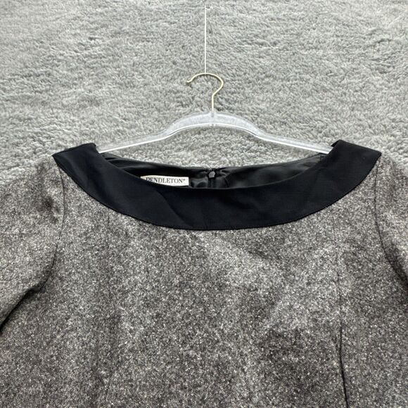 Vintage Pendleton Dress 10 Academia Wool Silk 90s Pleats Capsule Quiet Luxury - Picture 2 of 16